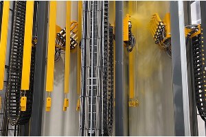 Coated architectural extrusions on the line