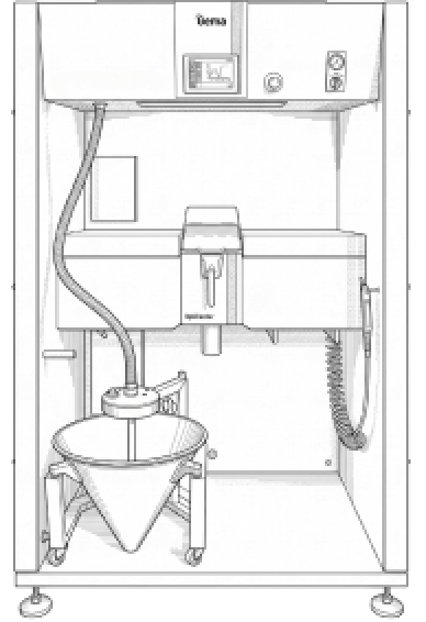 Diagram of the automated powder supply centre