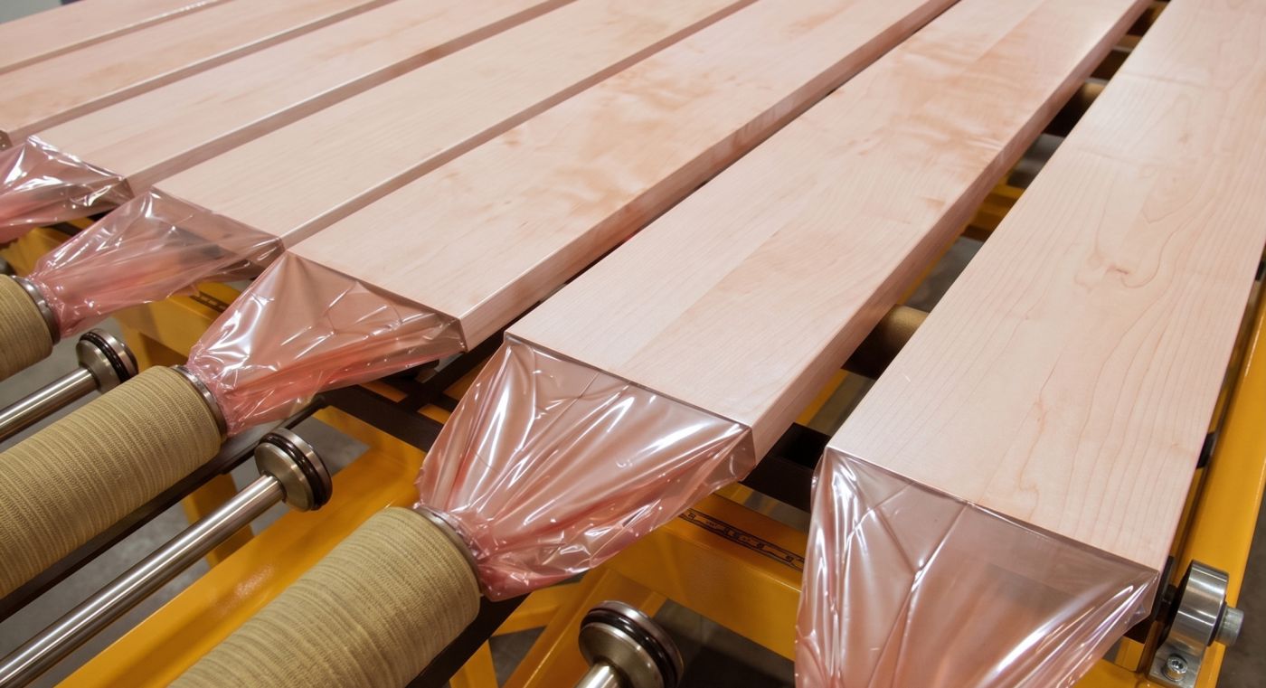 Timber-effect profiles under sublimation film