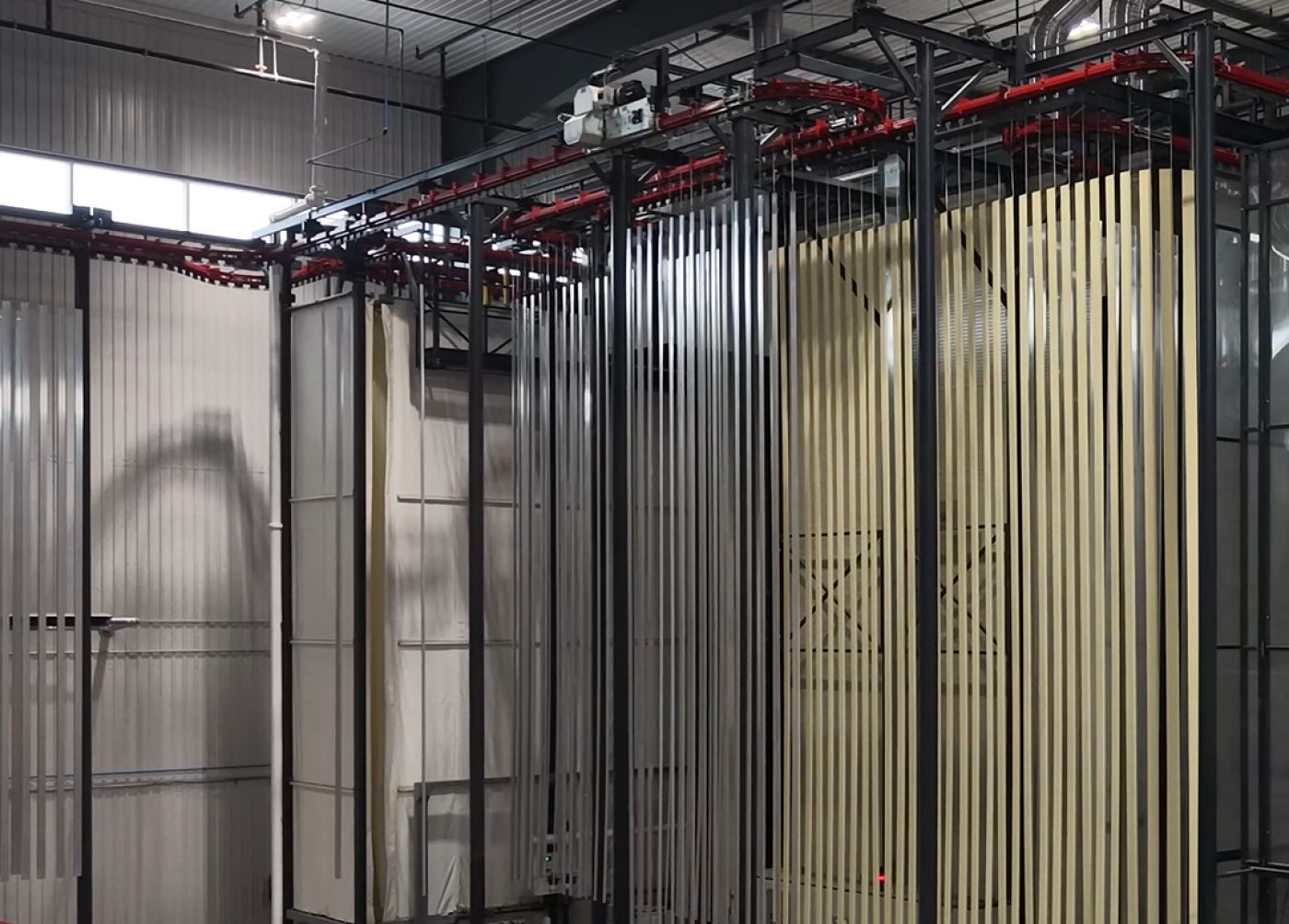 Decora vertical powder coating line
